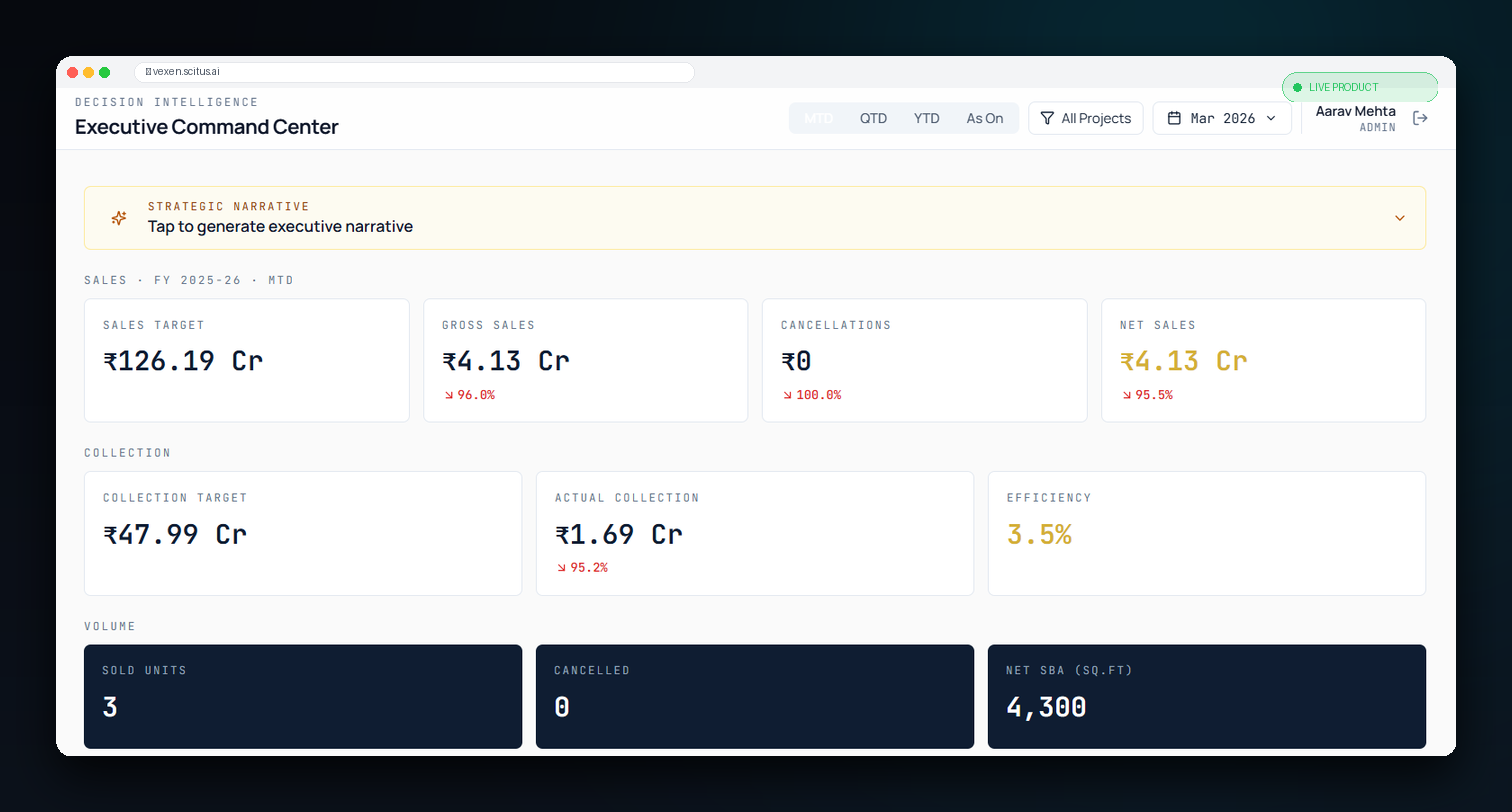 Vexen — live product screenshot